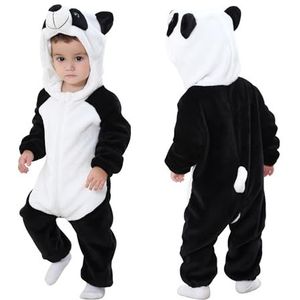 COOKY.D Baby Rompertjes met Capuchon Dieren Jumpsuit Zachte Flanellen Winter Cosplay Pak voor Baby Meisjes Jongens, 18-24 Maanden, Panda