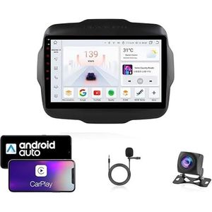 Android 13 Dubbel Din Auto Stereo Touchscreen Auto Stereo Voor Jeep Renegade 2014-2018 Met Bluetooth GPS Navigatie WiFi FM Radio USB/SWC/Plug en Play Ondersteuning Carplay&Android Auto(4 Core Wifi 1G+