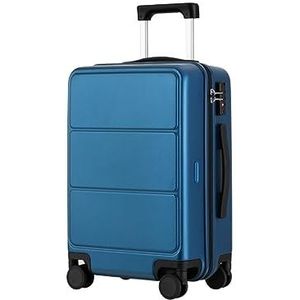 Bagage Trolley Koffer Bagage Van 20 Inch Met Spinnerwielen, Bagage Die Met TSA-slot In Het Vliegtuig Kan Worden Vervoerd Reiskoffer Handbagage (Color : Blue, Size : 20inch)