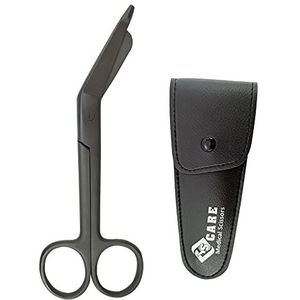 YSCARE Professionele Chirurgie Blister Bandages Verpleging Schaar Supreme Grade Chirurgisch Roestvrij Staal Satijnen Afwerking Poedercoating 6.5 Inch Zwart