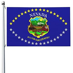 Tuin Vlag Van Nevada (1915-1929) 90X150cm Indoor Vlag Met Oogjes Strand Vlaggen Levendige Kleur Huis Vlag Decoratie Voor Carnaval Tuin Outdoor