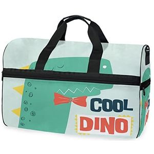 Dinosaurus Cool Baby Groen Leuke Sport Zwemmen Gym Tas Met Schoenen Compartiment Weekender Duffel Reistassen Handtas voor Vrouwen Meisjes Mannen