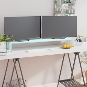 DIGBYS TV Standaard/Monitor Riser Glas Groen 110x30x13 cm