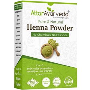 Attar Ayurveda Natuurlijke Henna Poeder voor Haarkleur en Groei, Verminder Haar Fall 100% Natuurlijk Geen Toegevoegd Conserveermiddel Geen Chemische Kleurstof Toegevoegd 7 oz