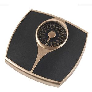 Salter 148 GFEU16 Speedo Dial Mechanical Bathroom Scale, Supersize Dial for Easy Reading, Body Weight Manual Scale With Large Platform, 136KG, No Batteries Required, Measures Imperial/Metric, Gold