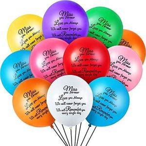 72 stuks kleurrijke Memorial Funeral Ballonnen Herdenking Ballonnen voor Viering van het Leven, Ballon Release, Begrafenis Decoratie