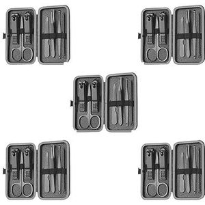 5 Set Manicure Nagelknipper Set Nagelvijl Scherpe Oor Lepel Vingernagel Teennagel 7 Stuks, 7 Stuks