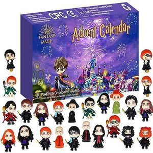Harry Potter kalenderblok, verbeterde popjes, modelspeelgoed, 24 stuks, verzamel poppen van je favoriete personages, verjaardagscadeaus, adventskalender, geschenkdoos