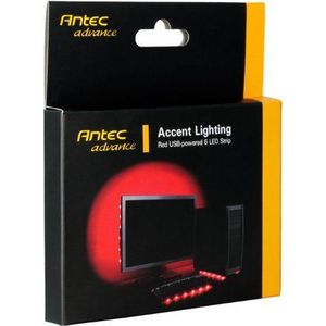 Antec Advance Accent Verlichting 6 LED USB Powered Strip - Rood