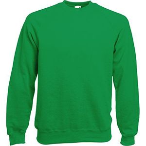 Fruit of the Loom Raglan Sweatshirt voor heren - groen - M