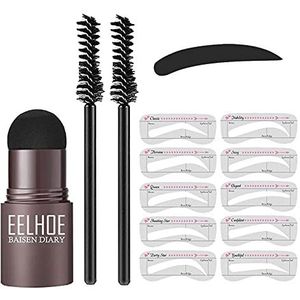 Wenkbrauw stencil,Waterdichte Step Wenkbrauw Stempel Kit | eenstaps wenkbrauwstempel make-uppoeder, vorm dikkere vollere wenkbrauwen, langdurig Leryveo