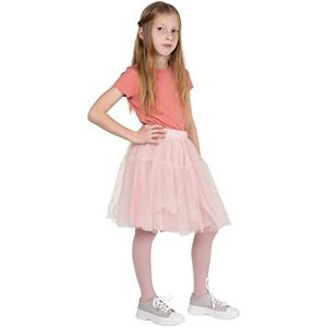 NOQ Dikke panty voor meisjes, Corina Plain, 120 DEN, warmvoetige leggings, kinderkamer, ballet, dansles, ondoorzichtig, zwart, marineblauw, wit, roze, Powder Pink, 104-110