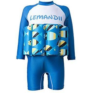 Baby Kids Floatation Suit Float Eendelig Badmode Drijfvermogen voor Meisjes Jongens 50+Blauw 2-3years