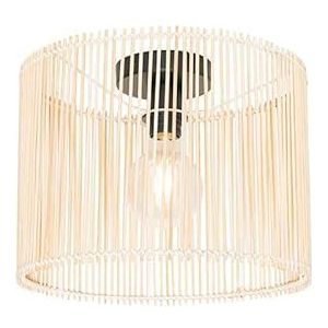 QAZQA - Landelijk | Vintage Scandinavische plafondlamp bamboe - Natasja | Woonkamer | Slaapkamer | Keuken - Bamboe Cilinder - E27 Geschikt voor LED - Max. 1 x 40 Watt