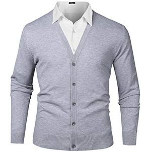 iClosam Vest-sweater met V-hals voor Heren Wollen Gilet voor Heren met Klassieke Knoopsluiting