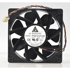 For Wire Server Case Cooler Fan - with Speed Control FFB1212VHE 12038 12V 1.50A 12CM 4- LMNCBVYA