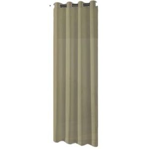 DUANSIYU Buitengordijnen, 1 stuk, polyester gordijn, waterdicht buitengordijn met doorvoertule voor terras, tuinhuisje, veranda en tuinhuisje gordijnen (taupe, GROMMET TOP_W137 x H241)