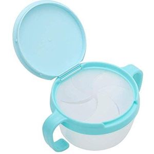 BPA-vrij met twee handvatten Lekvrije snackvanger Voerbak Snackcontainer voor kinderen Baby-peuters (blauw)