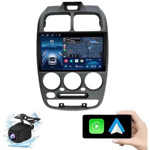 Android 14.0 2 Din Autoradio 9"" Touchscreen Auto Stereo voor Hyundai verna Accent ll1999-2012 met Draadloze Carplay Android Auto GPS navigatie AHD Omgekeerd beeld Stuurwielbediening(P1(1G+32G))