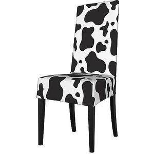 KemEng Koeienvlekken print, stoelhoezen, stoelbeschermer, stretch eetkamerstoelhoes, stoelhoes voor stoelen
