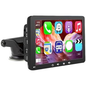 Universele 7-inch autoradio, multimediaspeler, videospeler, draadloos, CarPlay, Android Auto, touchscreen, compatibel met Nissan/Toyota/KIA(Carplay With Camera)