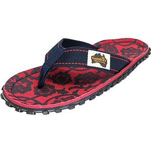 Model Original | rood | teenslippers voor dames en heren | Gumbies schoenen | Gumbies teenslippers | rubberen sandaal, Rood Blauw Rose, 43 EU