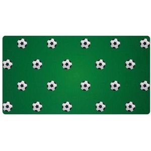 VAPOKF Voetbal bal ballen patroon groene keuken mat, antislip wasbaar vloertapijt, absorberende keuken matten loper tapijten voor keuken, hal, wasruimte