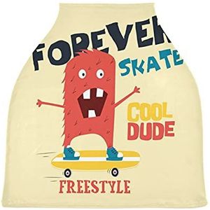 Monster Skate Freestyle Baby Autostoelhoes Luifel Stretchy Verpleging Covers Ademend Winddicht Winter Sjaal voor Baby Borstvoeding Jongens Meisjes