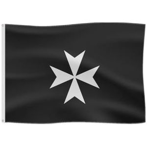 Middeleeuwse wapenschild vlag voor outdoor plezier historische vlag (Ridders Hospitaller)