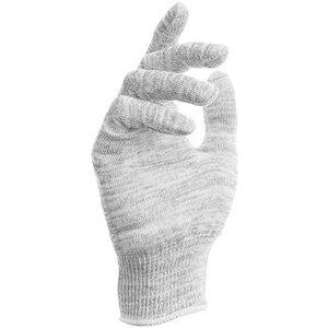 Katoenen handschoenen wit, 1 paar met elastaan, Zachte beschermende katoenen handschoenen met strakke manchet, skincare (1 paar Zilver, S)