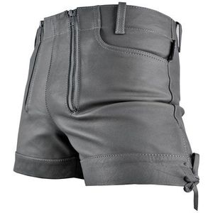 Bockle Mannen lederen shorts hete broek broek grijs Beierse Oktoberfest Lederhose, Grijs, 36W x 32L