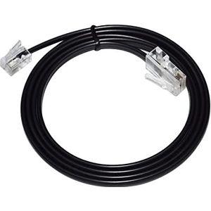 RJ11 6P4C NAAR RJ45 8P8C VERLENGKABEL Fit Fit Compatible ETHERNET MODEM ADSL DATA TELEFOON PATCH BREEDBAND HOGE SNELHEID BT INTERNET VERBINDING (Size : 1M)