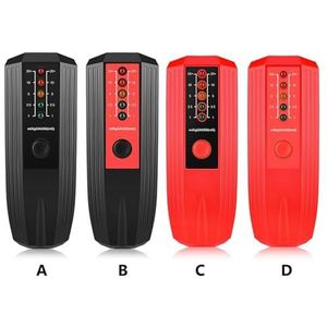 EMF-meter, Draagbare Elektromagnetische Stralingsdetector Handheld Gauss-meter Magnetisch Veld Voor Onderzoek Naar Abnormale Golven EMF-testen voor EMF-inspecties thuis en op kantoor(Black-Red-Paster)