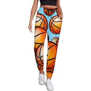 Basketbal bal vrouwen atletische joggingbroek joggingbroek lounge broek met zak