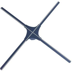 Vier Bladen 60 Cm Reclame Hologram 3D Holografische Blote Ogen 3D LED Fan