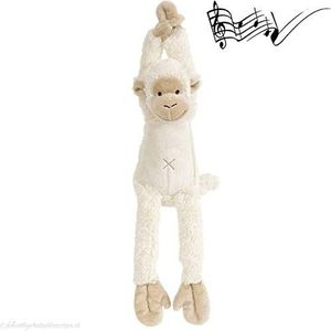 Happy Horse Aap Mickey Muziekknuffel - Wit - Baby Cadeau