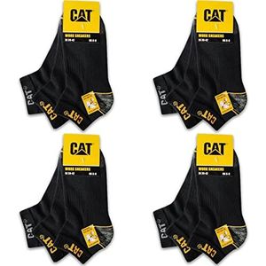 Caterpillar 12 Paar CAT WORK SNEAKERS SOCKS Werk Sneakers Sneaker Sokken Werk Sokken Kousen Maat 39-50 (43-46, Zwart)