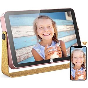 KODAK digitale fotolijst, 10 inch wifi digitale fotolijst, ingebouwde batterij en 32 GB geheugen, HD IPS-touchscreen, automatische rotatie, weer, foto's, muziek en video's delen via app, e-mail of USB