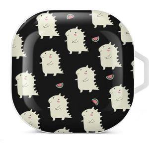 Watermeloen dinosaurus oordopjes hoesje compatibel met Samsung hard shell beschermhoes wit stijl