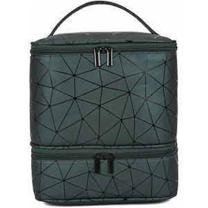 Nail Organizer Make-up Tas Cosmetische Manicure Case Professionele Dubbellaags Ontwerp Nagellak Gel Handtas, Groen, Eén maat