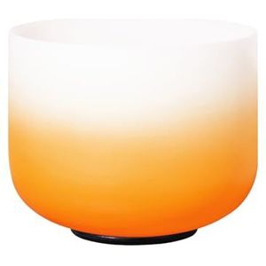 CVNC Oranje Kleur D Note Navel Chakra Frosted Quartz Crystal Zingende Kom 30cm