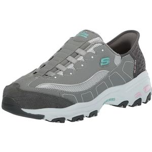 Skechers Dames Handsfree Slip-ins D'Lites Sneaker, Grijs Licht Roze = gylp, 5 Wide
