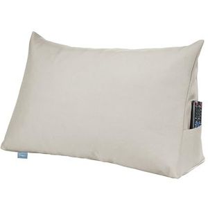 XDREAM - Bedzitkussen - Beige - Wigkussen voor Bed en Bank - 70 x 40 x 20 cm
