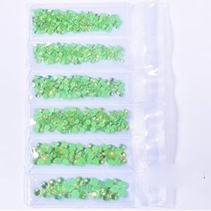 Glitter Lichtgevende Opaal Niet Strass Kristallen Nagels Strass voor Jurk Nagel Charmes Nail Art Diamant-Emerald Opal Set, SS12-1440 stks