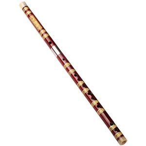 Bamboe Dwarsfluit Geschikt Voor Beginners Chinese natuurlijke 6-gaats paarse bamboefluit nationale muziekinstrument fluit koperen verbinding (Color : E)