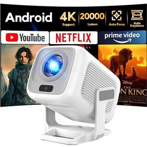 AKIYO - Mini Projector - Wit - Full HD 1080P Ondersteund, 5G WiFi en Bluetooth 5.2