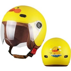Motorfiets kinder 3/4 retro helmen, vintage open helm for 2-14 jaar for elektrische scooter, go-kart, crossmotor, kinderen(A01)