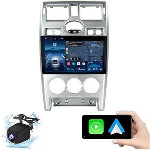 Android 14.0 2 Din Autoradio 9"" Touchscreen Auto Stereo voor Lada Priora 2007-2013 met Draadloze Carplay Android Auto GPS navigatie AHD Omgekeerd beeld Stuurwielbediening(Silver,P2(2G+32G))
