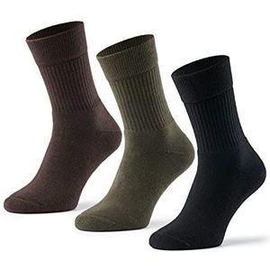 Mat and Vic's 6 paar Thermosokken Cotton Classic, meerdere kleuren, zwart, zwart-grijs, antraciet-grijs, donkerblauw-grijs,
