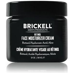 Brickell Men's Retinol Gezichtscrème voor Mannen, Natuurlijk & Biologisch, Anti-rimpel Gezichtsnachtcrème met Retinol & Hyaluronzuur om Fijne Lijntjes te Verminderen en de Huidtint te Egaliseren, Parf